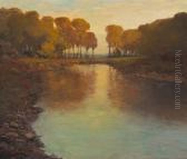 A River Among Autumn Trees - view 1