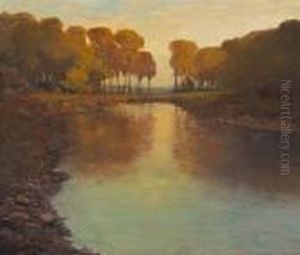 A River Among Autumn Trees by Julian Walbridge Rix