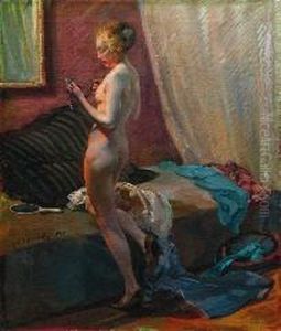 Nudo Di Donna In Un Interno (quel Bijou) by Emilio Rizzi