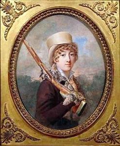 Natalie de Laborde de Mereville Comtesse Charles de Noailles in the Park at Mereville by Dutailly
