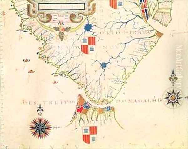Fol 13 Map of South America and the Magellan Straits from an atlas - view 1