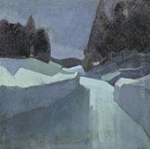 Paysage De Neige by Gaston Robbe