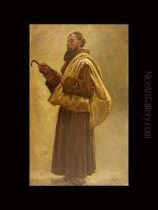 Moine A L'ombrelle by Emile Robellaz