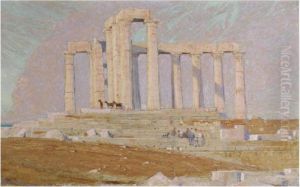 The Temple Of Poseidon, Cape Sounion by Philippe Robert