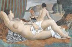 Baigneuses. by Theophile Paul Robert