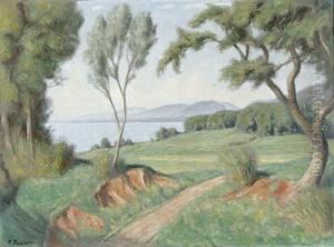 Sommerliche Partie Am Neuenburgersee by Theophile Paul Robert