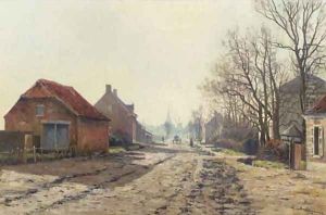 Le petit village by Leon Delderenne
