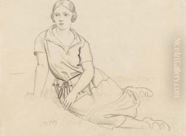 Jeune Fille Assise. - view 1