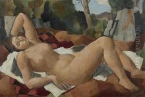 Nu Couche by Theophile Paul Robert
