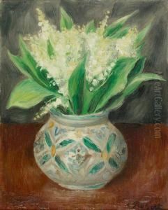 Nature Morte Aux Muguets. by Theophile Paul Robert
