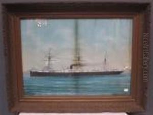 S.s. Bolivia Of Glasgow Entering Bay Of Naples by Luigi Roberto
