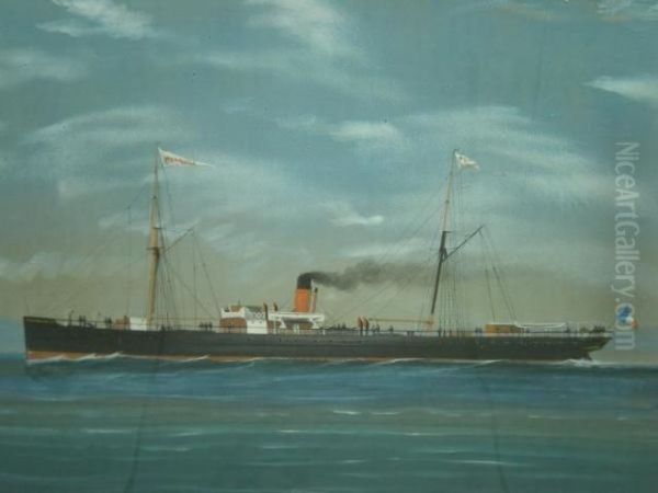 Montrant Le Manoubia Par Babord En Baie De Naples - view 1