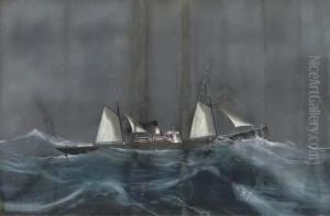 The Ravensdale In Stormy Seas by Luigi Roberto