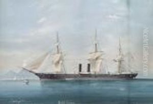 The U.s.s. Congress Lying At Her Mooring Off Naples thumbnail