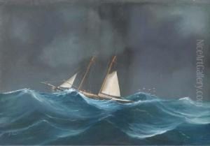 A Schooner Of The Royal Thames Yacht Club: At Sea; And Riding Outthe Gale A Schooner Of The Royal Thames Yacht Club: At Sea; And Riding Outthe Gale