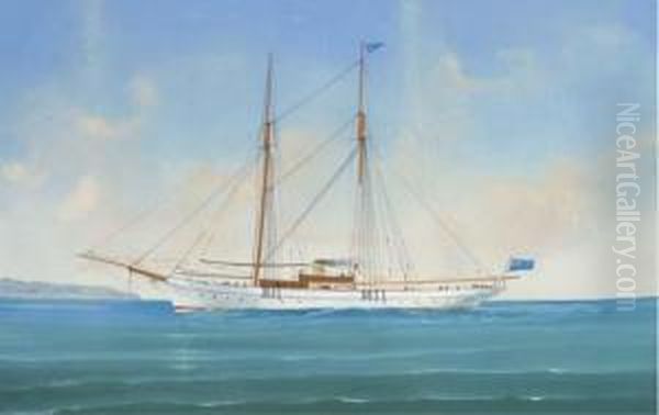 A Steam Yacht Of The Royal Northern Yacht Club; And Under Reducedsail In A Squall - view 1