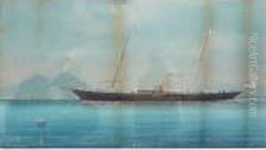 Britannia In The Bay Of Naples by Luigi Roberto