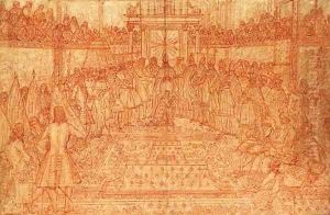The Coronation of King Louis XV at Rheims on 25 October 1722 by Pierre Dulin