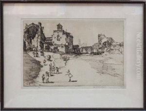 "a Roman Playground" - Etching