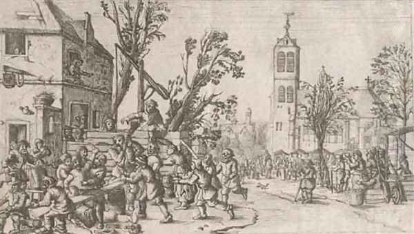 A festival in a market square - view 1