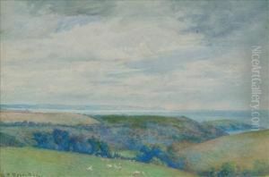 Landscape With Sheep by George Edward Robertson