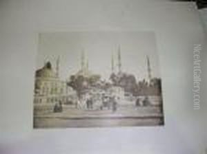 Figures With The Mosque Of St Sophia Figures With The Mosque Of St Sophia
