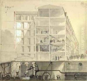 Cross section of workers housing in the XIth Arrondissement in Paris