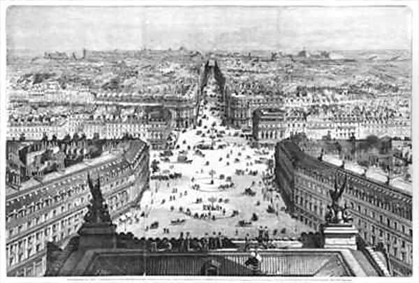 Improvements to Paris opening of Avenue Napoleon after the building of the Butte des Moulins - view 1
