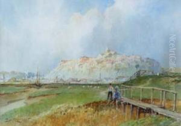 Rural Scene With Figures In Foreground - view 1