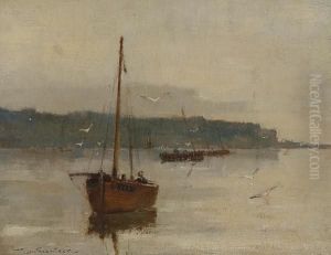 Fishing Fleet At Anchor by Tom Robertson