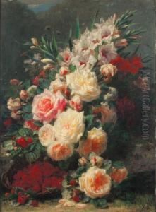 Bouquet De Fleurs Et Panier De Fraises
