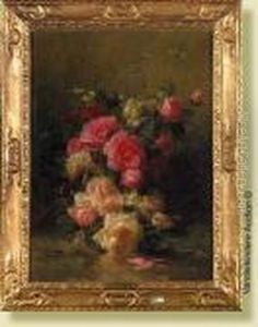 Vase De Roses by Jean-Baptiste Robie