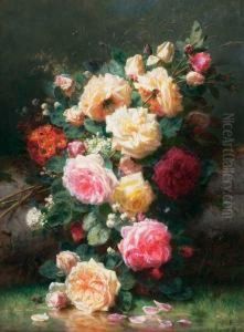 Bouquet De Roses by Jean-Baptiste Robie