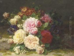 Still Life Of Roses by Jean-Baptiste Robie