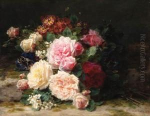 A Floral Still Life by Jean-Baptiste Robie