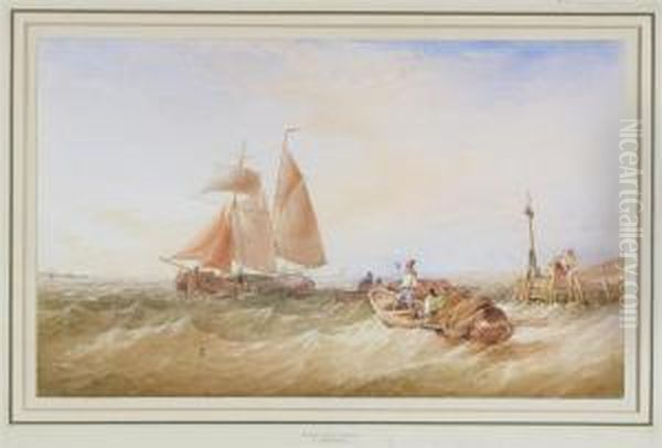 Boats Loading Off The Dutch Coast - view 1