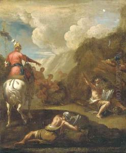 Alexander and Diogenes by Gaspare Diziani
