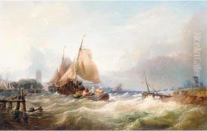 Bringing In The Lobster Pots In Heavy Seas