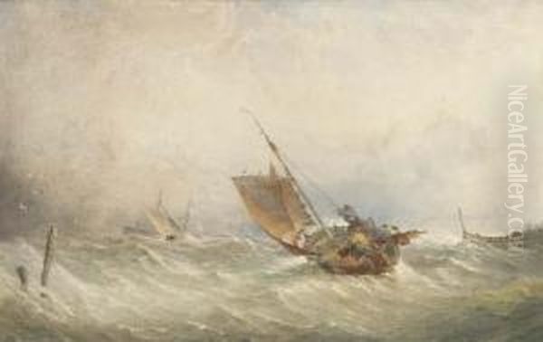 A Fishing Smack In High Seas - view 1