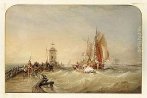 On The Scheldt With Fishing Boats On The Scheldt With Fishing Boats