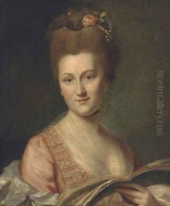 Portrait of a lady 2 by Josepf Wright Of Derby