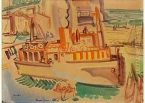 Le Bateau Au Port by Alexander Charles Robinson