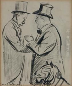 Cartoon Sketch For New York
Herald Tribune "upward, Upward, But Steady-always Steady"; And Four
Companion Drawings by Boardman Robinson
