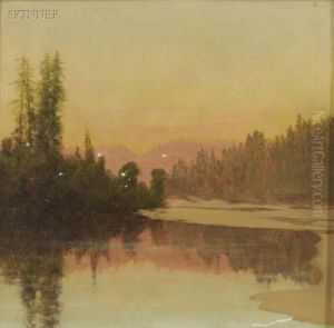 Afterglow On A Winter Lake