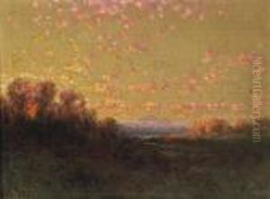 Swamps On San Joaquin River, Mt. Diablo,sunset by Charles Robinson
