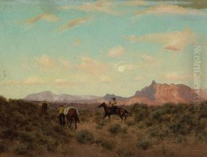 Cowboys With Pack Horses by Charles Robinson