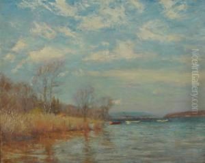 Autumnal River Landscape by Hal Robinson
