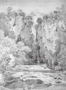 The falls at Tivoli by Simon-Joseph-Alexandre-Clement Denis