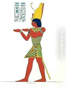 Nectanebo I wearing the double crown of Upper and Lower Egypt by A. Duchesne