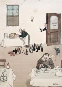 Seasonable Precautions At A West Endrestaurant by William Heath Robinson